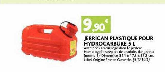 Jerrican Plastique Pour Hydrocarbure 5l