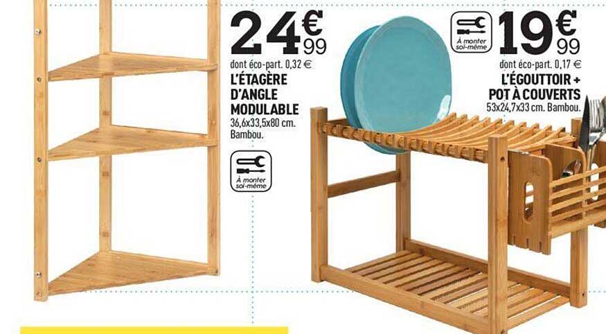 l'étagère d'angle modulable l'égouttoir pot à couverts