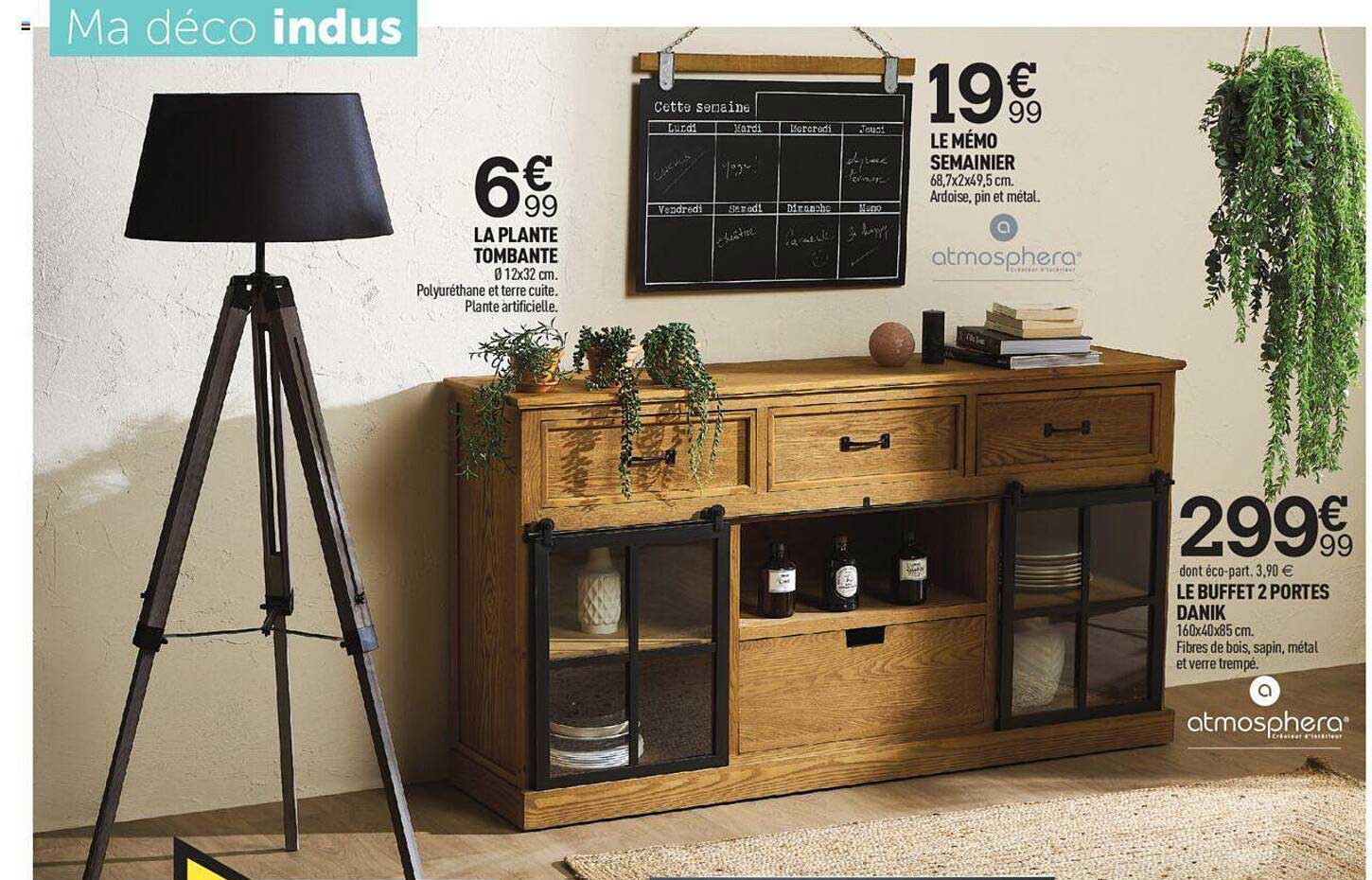 la plante tombante le mémo semainier le buffet 2 portes danik