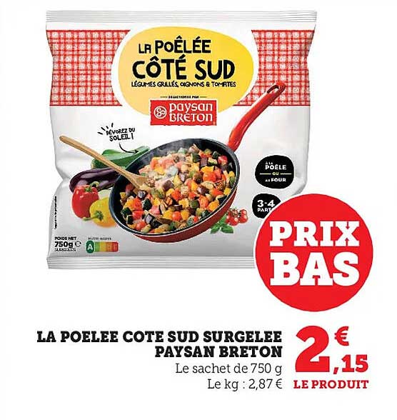 la poêlée côte sud surgelée paysan breton