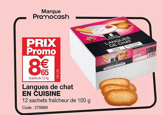 langues de chat en cuisine