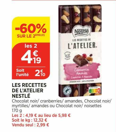 les recettes de l'atelier nestlé
