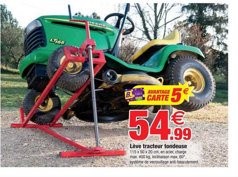 lève tracteur tondeuse