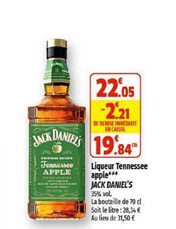 liqueur tennessee apple jack daniel's