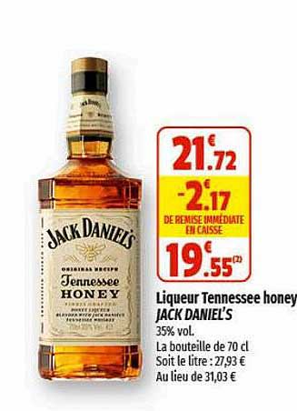 liqueur tennessee honey jack daniel's