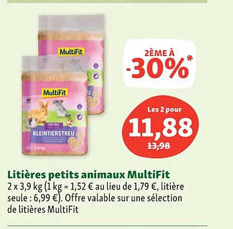 Litières Petits Animaux Multifit
