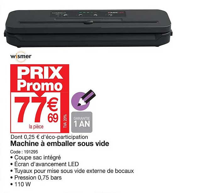 machine à emballer sous vide wismer