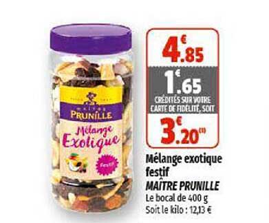 mélange exotique festif maître prunille