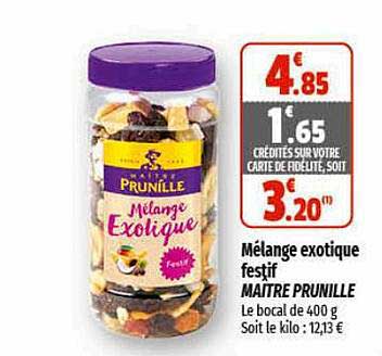 mélange exotique festif maître prunille