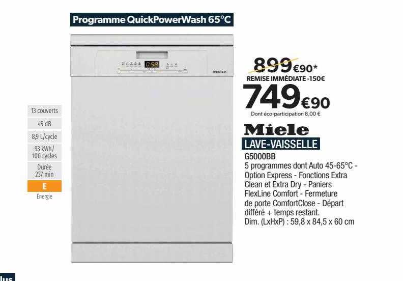 miele lave-vaisselle