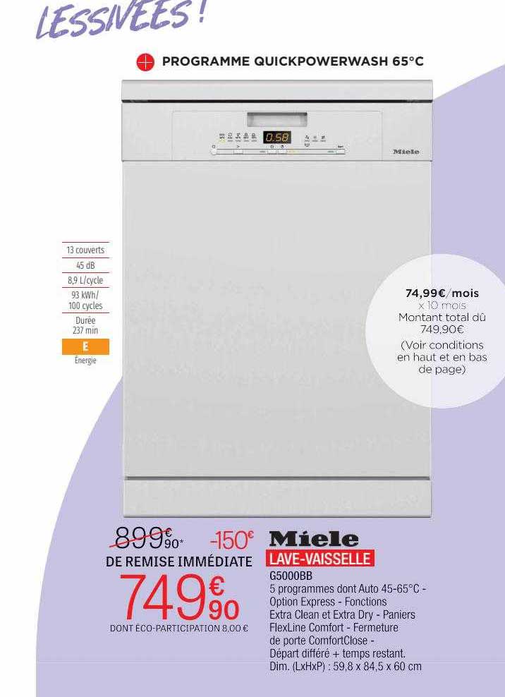 miele lave-vaisselle