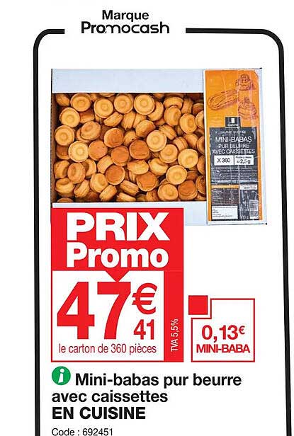 mini-babas pur beurre avec caissettes en cuisine