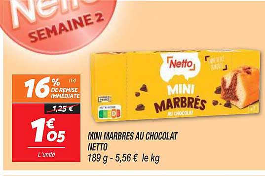 mini marbres au chocolat netto
