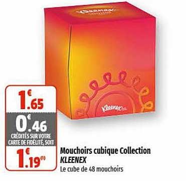 mouchoirs cubique collection kleenex