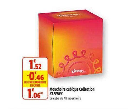 mouchoirs cubique collection kleenex