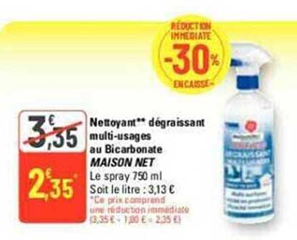 nettoyant dégraissant multi-usages au bicarbonate maison net