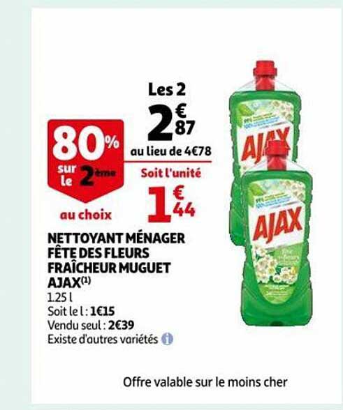 Nettoyant Ménager Fête Des Fleurs Fraîcheur Muguet Ajax