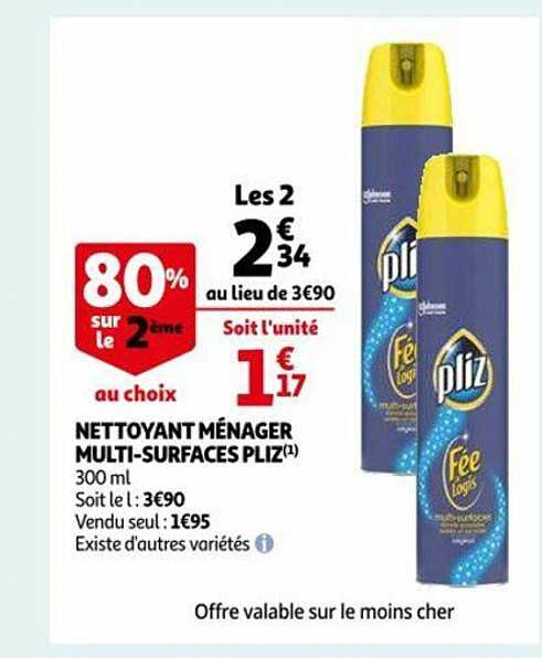 nettoyant ménager multi-surfaces pliz