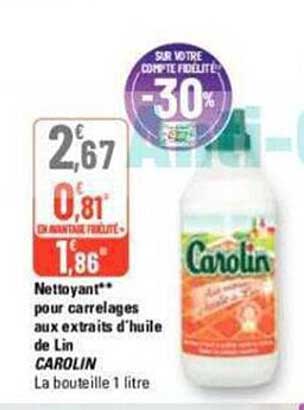 nettoyant opur carrelages aux extraits d'huile de lin carolin