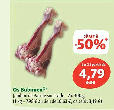 os bubimex jambon de parme sous vide