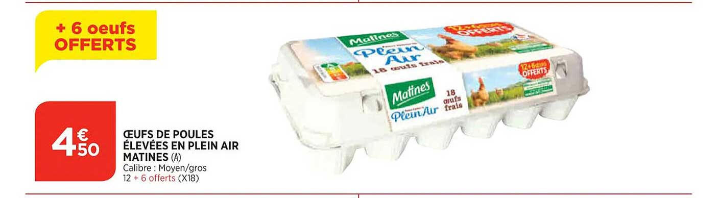 œufs de poules élevées en plein air matines