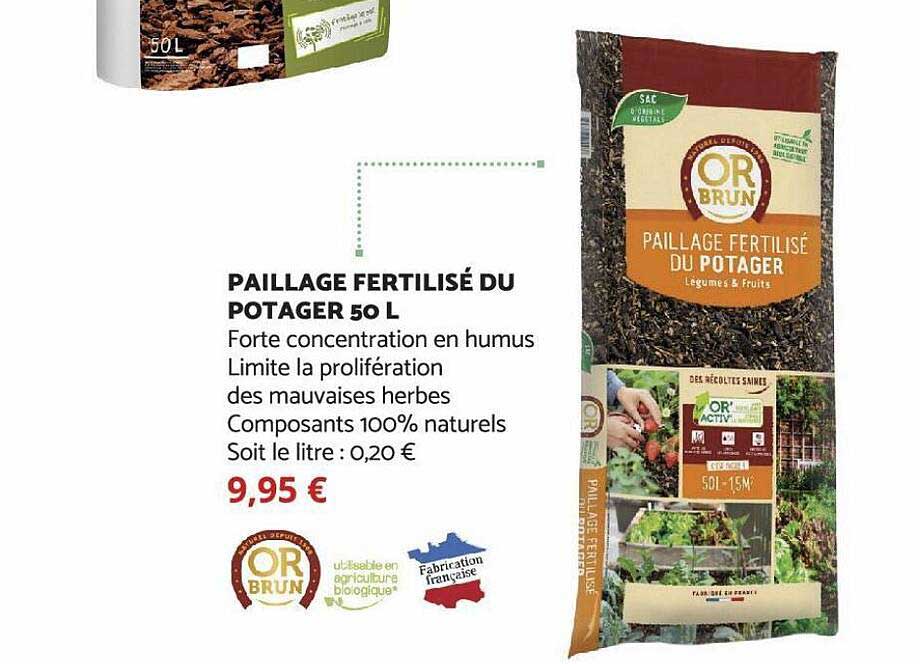 paillage fertilisé du potager 50 l