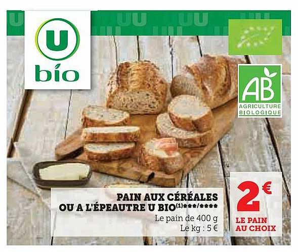 pain aux céréales ou à l'épeautre u bio