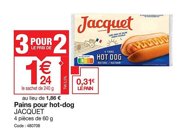 pains pour hot-dog jacquet