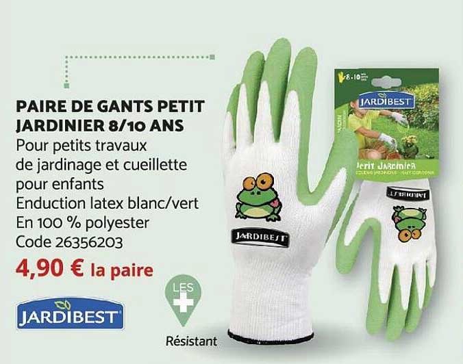paire de gants petit jardinier 8 10 ans jardibest