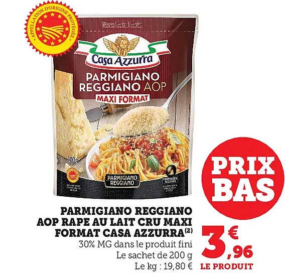 parmigiano reggiano aop rape au lait cru maxi format casa azzurra