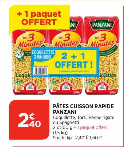 Pâtes Cuisson Rapide Panzani