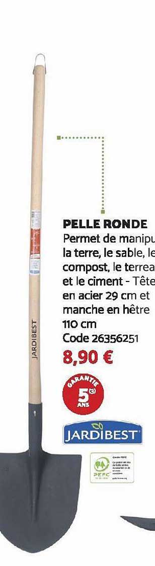 pelle ronde jardibest
