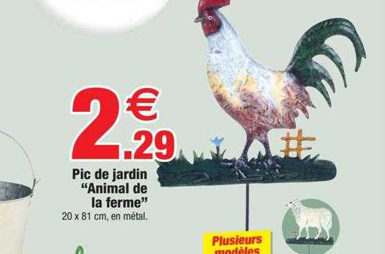 pic de jardin "animal de la ferme"