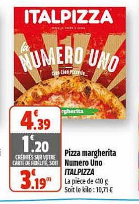 pizza margherita numero uno italpizza