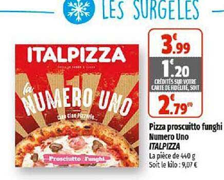 pizza prosciutto funghi numero uno italpizza