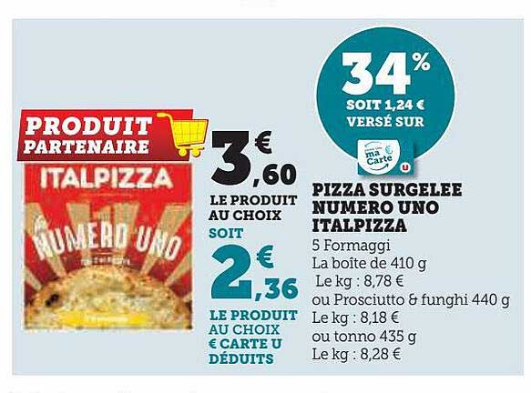 pizza surgelée numéro uno italpizza