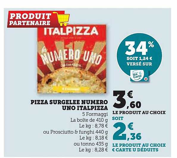 pizza surgelée numéro uno italpizza