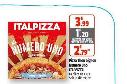 pizza thon oignon numero uno italpizza