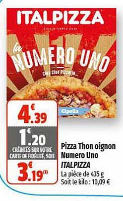 pizza thon oignon numero uno italpizza