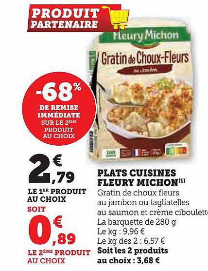 Plats Cuisines Fleury Michon -68% De Remise Immédiate Sur Le 2ème Produit Au Choix
