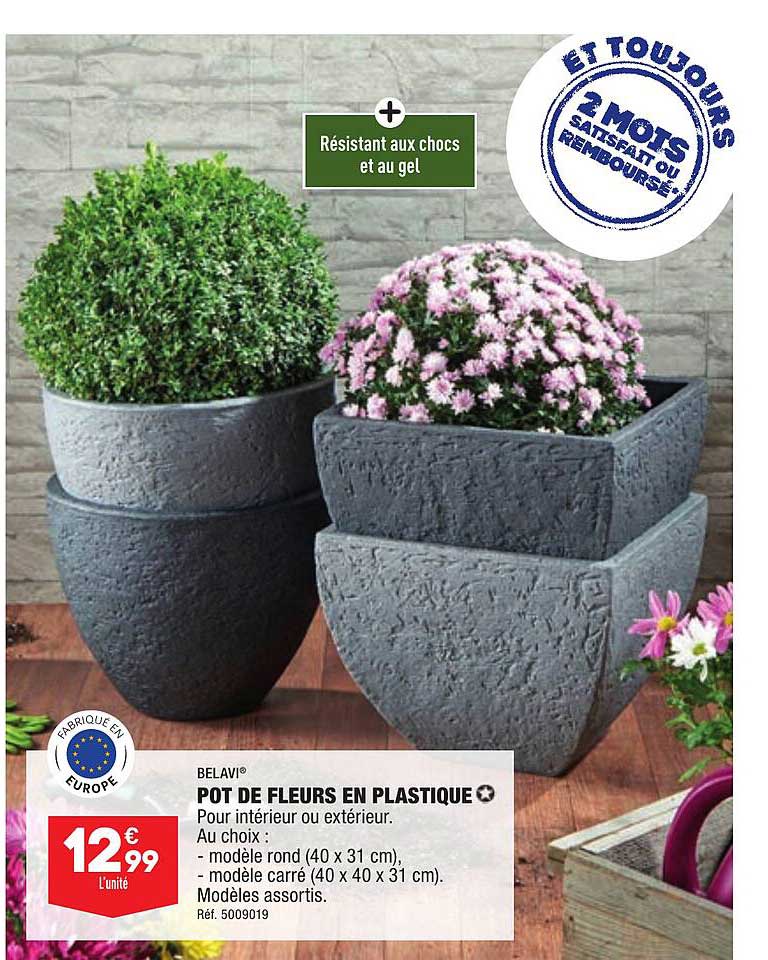 Pot De Fleurs En Plastique Belavi