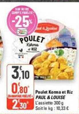 poulet koma et riz paul & louise