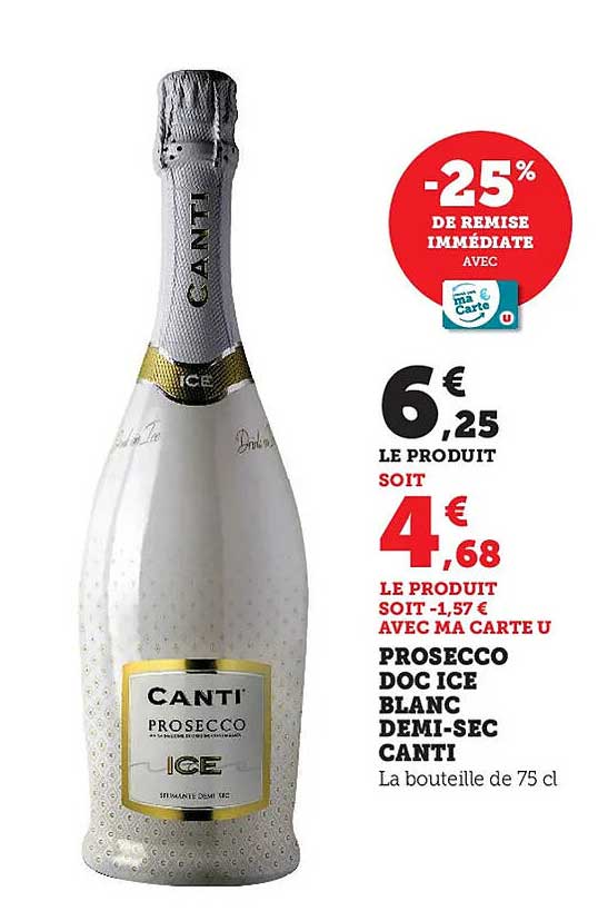 prosecco doc ice blanc demi-sec canti