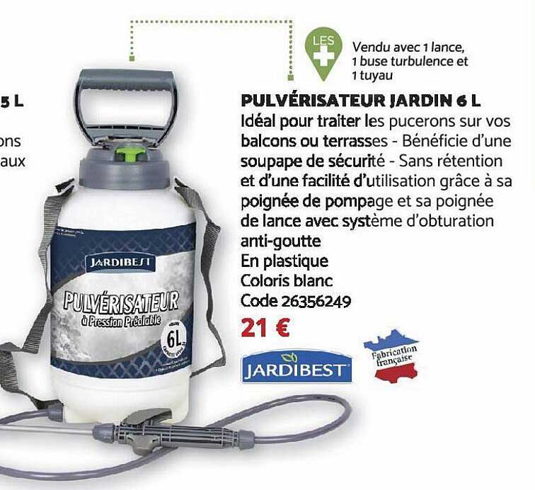 pulvérisateur jardin 6 l jardibest