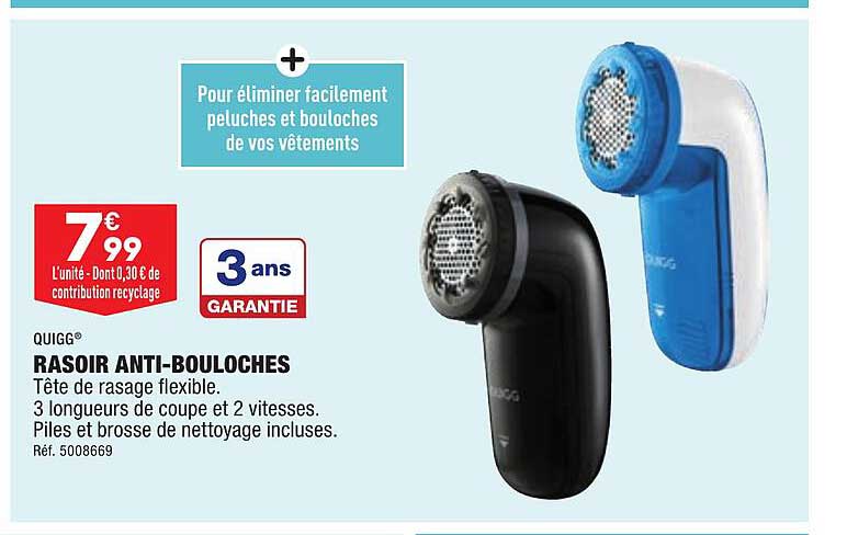 Rasoir Anti-bouloches Quigg