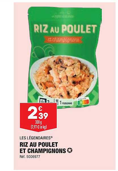 Riz Au Poulet Et Champignons Les Légendaires