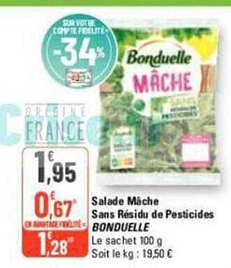 salade mâche sans résidu de pesticides bonduelle