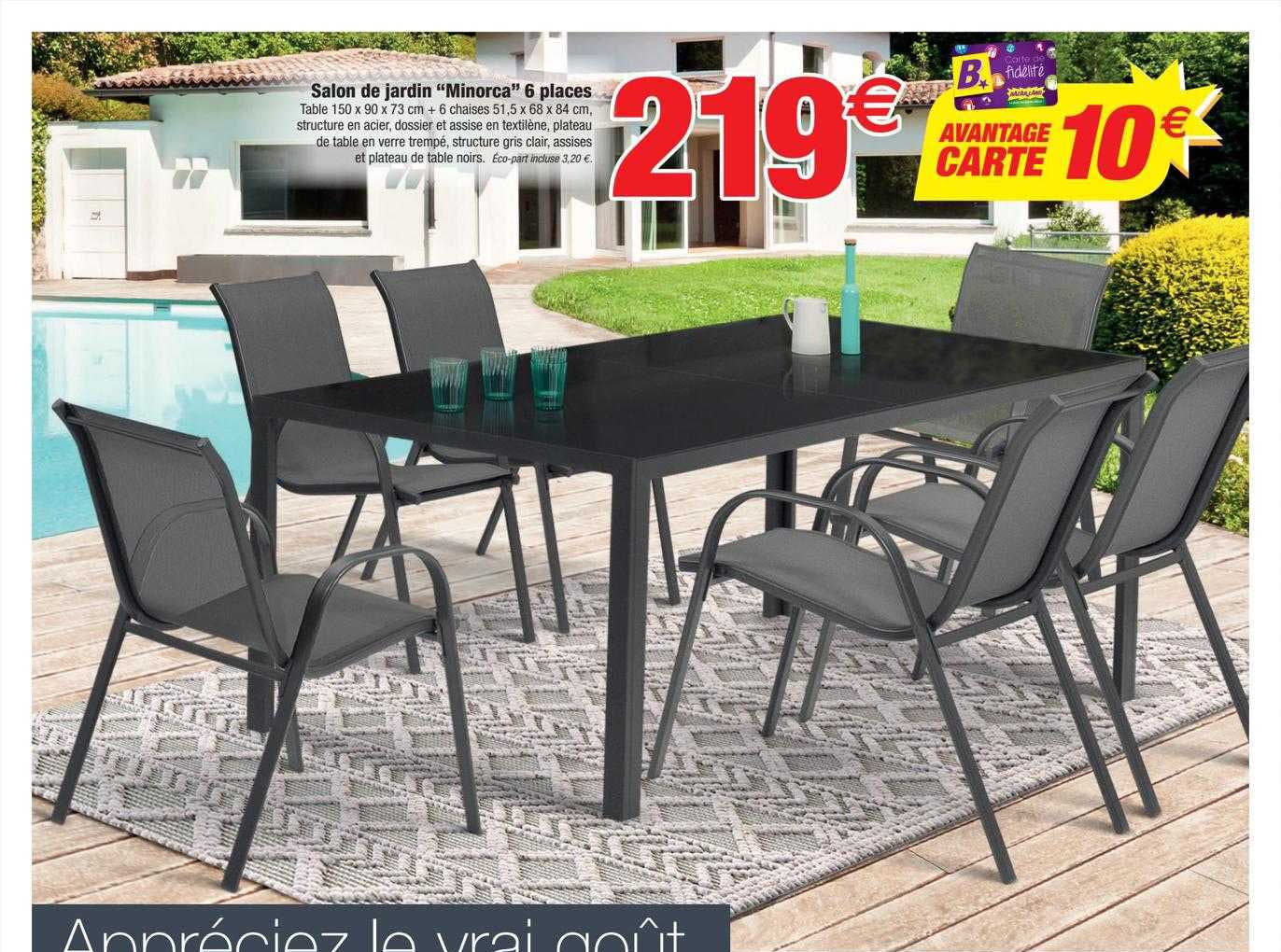 Salon De Jardin "minorca" 6 Places