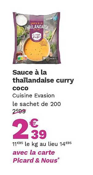 Sauce à La Thaïlandaise Curry Coco