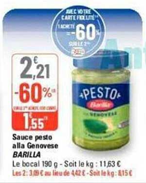 sauce pesto alla genovese barilla